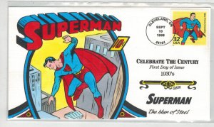 1930s CELEBRATE CENTURY COLLINS HANDPAINTED 1ST SUPERMAN COMIC BOOK MAN OF STEEL