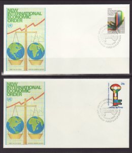 UN New York 316-317 Economic Order Geneva S/2 U/A FDC