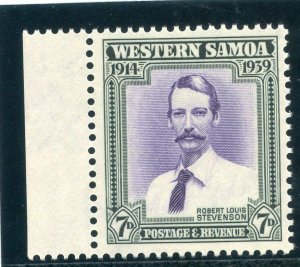 Samoa 1939 KGVI 7d violet & slate-green superb MNH. SG 198. Sc 184.