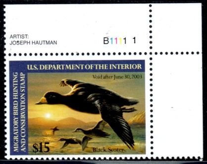 US Stamp #RW69 MNH GAGGLE OF BLACK SCOTERS OVER A SUNLIT POND