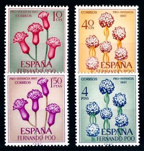 [68146] Spanish Colony Fernando Poo 1967 Flora flowers blumen Child aid  MNH