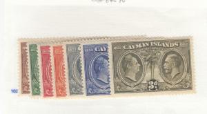 CAYMAN ISLANDS  # 69-75 VF-MH 1/4-3d  1932  KWVI & KGV -VARIOUS CAT VALUE $24