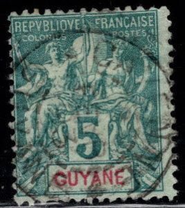 French Guiana Scott 35  Perf 14x13.5 Used