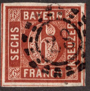 Germany Bavaria Scott 5 Used.