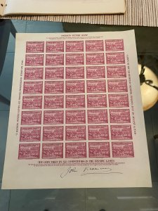 JOHN F. KIERAN AUTHOR & JOURNALIST & SIGNED 1940 OLYMPIC SHEET OF 40 STAMPS