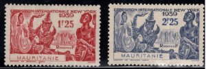 Mauritania Scott 112-113 MNH** 1939 New York Worlds Fair set