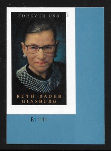 Scott #5821a IMPERFORATE (NO DIE-CUT) Bader-Ginsburg, Plate Number Single, MNH