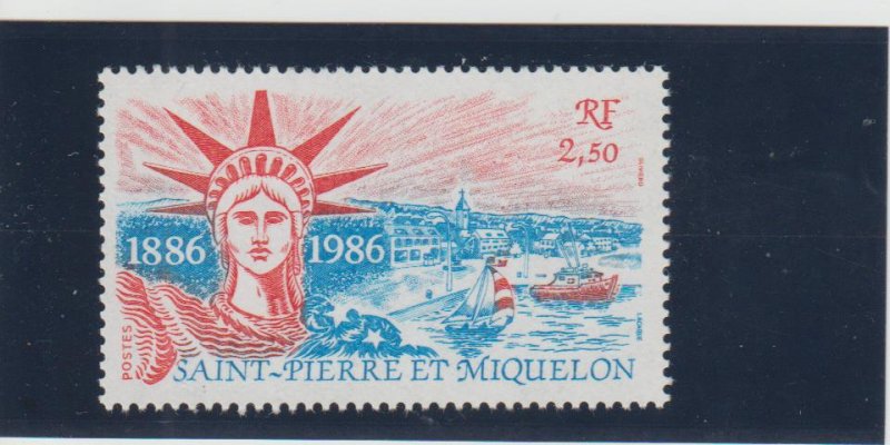 St. Pierre & Miquelon  Scott#  477  MNH  (1986 Statue of Liberty)