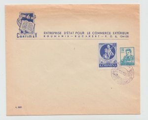 1956 ROMANIA COVER CARTIMEX EXPORT STATE COMPANY SPECIAL MARKING RARE