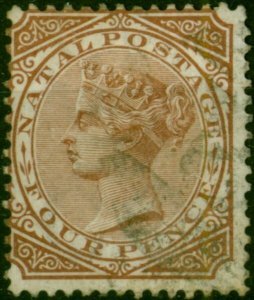 Natal 1878 4d Brown SG69 Fine Used (2)