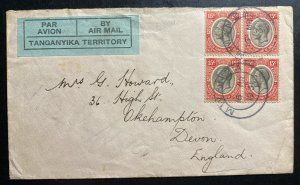 1931 Mwansa Tanganyika Early Airmail Cover To Oakhampton England Imperial Airway