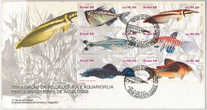 42977 - BRAZIL -  POSTAL HISTORY - FDC COVER : FISH  1988