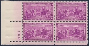 MALACK 798 F/VF or better OG NH, plate block of 4, n..MORE.. pbs0035