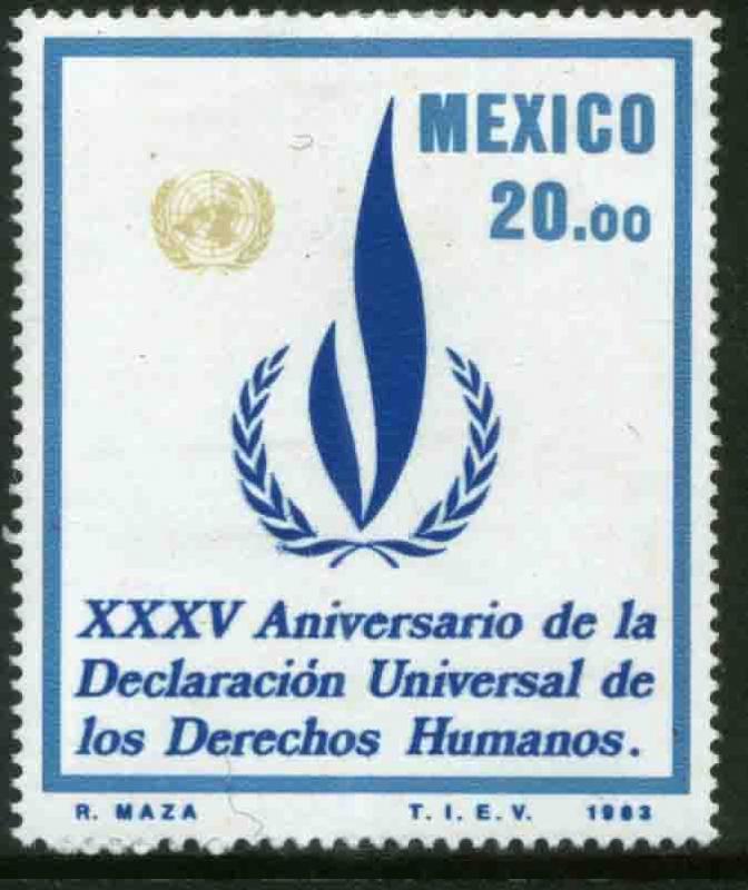 MEXICO 1337, 35th Anniv of the Human Rights Declaration MNH