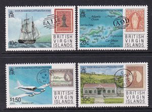 British Virgin Islands 590-593 Stamp on Stamp MNH VF