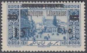 LEBANON SC# 84a VLH TYPE II - OVERPRINT on PROVISIONAL ISSUES