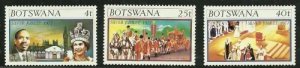 Album Treasures Botswana Scott # 179-181 Elizabeth 25th Anniversity Mint NH
