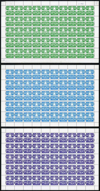 Lesotho SG D19/21 1986 Post Due Set of 3 in U/M Sheets of 50