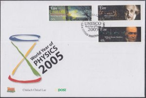 IRELAND Sc # 1599-1601 FDC EINSTEIN, 50th ANN of his DEATH