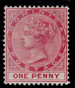 DOMINICA QV SG22, 1d rose, M MINT. Cat £17.