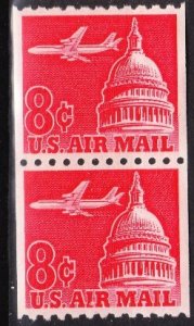 US #C65a Mint XF NH OG, Coil Pair    10942