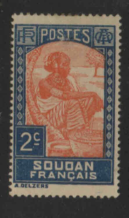 French Sudan Scott 62 MH* tiny hinge thin