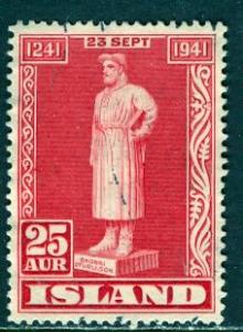 Iceland: 1941; Sc. # 237, O/Used Single Stamp