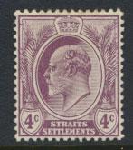 Straits Settlements Edward VII SG 155  Mint Hinged