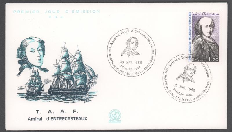 French Southern and Antarctic Terr., First Day Cover