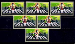 ISRAEL STAMP 2017 ROAD SAFETY CROSS AT THE CROSSING ATM MACHINE # 001 LABEL SET