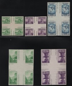 766 - 770 cross gutter blocks VF-XF mint never hinged nice cv $ 108 ! see pic !