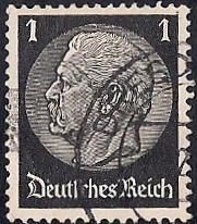 Germany #415 1pf President Paul Von Hindenburg used VF