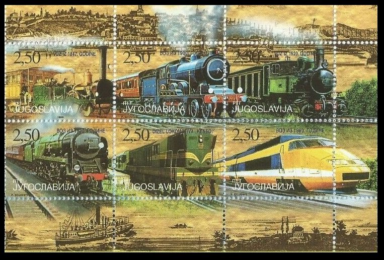 1998 Yugoslavia 2880-2885 Locomotives 9,00 €