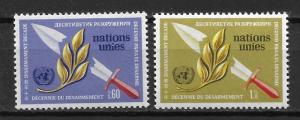 UN Geneva 30-31 Disarmament Decade set MNH