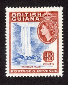 British Guiana 284 MH 1963 48c red brown & ultra