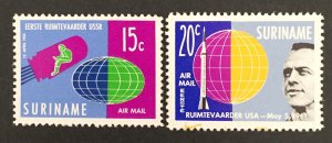 Suriname 1961 #c28-9, Space, MNH.