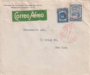 1924, Medellin, Colombia to New York City, NY, SCADTA  (43889)