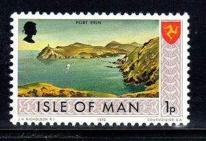 ISLE OF MAN #13  1973  1p  PORT ERIN      MINT  VF NH  O.G