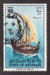 1979 State of Bahrain Sc #269 - Sailing Ship, Vessel, Boat - Used 100F stamp