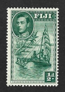 Fiji Scott #117c Mint 1/2p Outrigger Canoe Perf 14 2018 CV $16.00