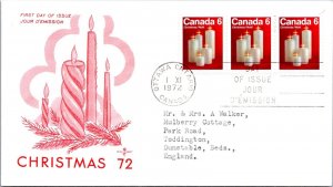 Canada 1972 FDC - Christmas Cover - Rosecraft Cachet - Ottawa, Ont - F78837