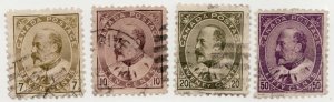 1903 Canada Sc# 92 93 94i 95i KEVII - High values - Used Est$300