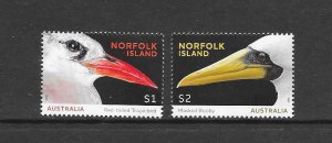 BIRDS - NORFOLK ISLAND #1131-32  MNH