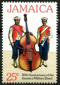 Jamaica Sc#434 MNH, 25c multi, 50th Anniv. of the Jamaica Military Band (1977)