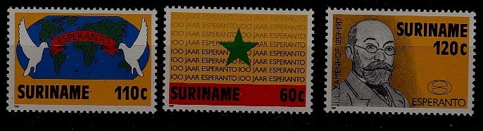 Suriname 759-61 MNH Esperanto SCV5