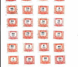 Hungary Stamps Postage Due Lot