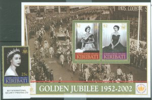 Kiribati #812/813  Souvenir Sheet (Jubilee)