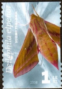 Finland 1314c - Used - (70c) Elephant Hawk Moth (2008) (cv $1.10) (1)