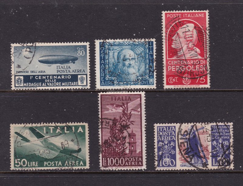 Italy a 6 good cv used items from 1940-50's mainly