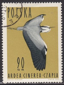 Poland 1235 Gray Heron 1964